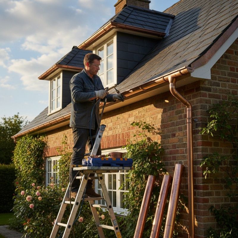 Copper Downspout Replacement detail